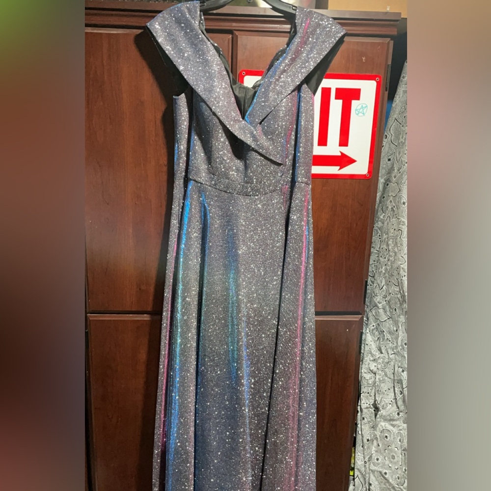 Silver Sparkling Prom Dress